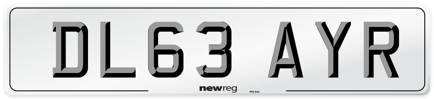 DL63 AYR Number Plate from New Reg